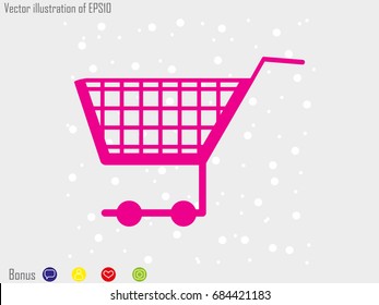 supermarket trolley, icon, vector illustration eps10
