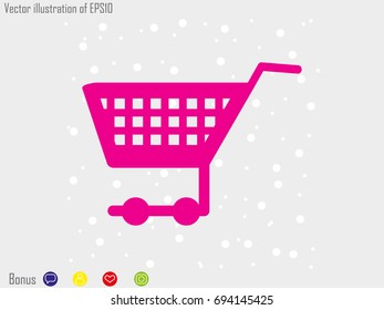 supermarket trolley, icon, vector illustration eps10