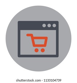  supermarket trolley vector icon