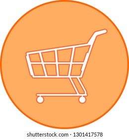 supermarket trolley, vector image