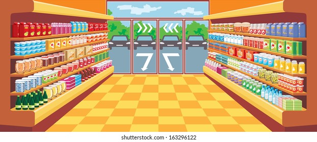 スーパー 店内 の画像 写真素材 ベクター画像 Shutterstock