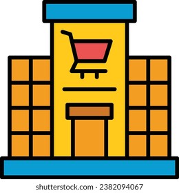 Supermarkt-Vektorsymbol. Kann für Druck-, Mobil- und Web-Anwendungen verwendet werden.