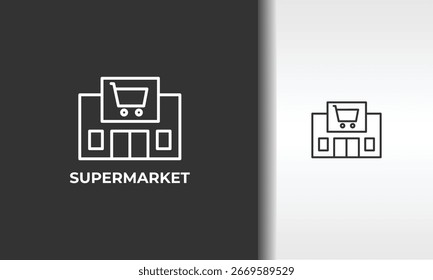 Ilustração De Símbolo Isolado De Vetor, Ícone Ou Sinal De Logotipo De Supermercado