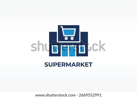 SUPERMARKET vector, icon or logo sign isolated symbol illustration