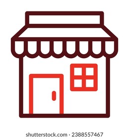 Supermarket Vector Thick Line Two Color Icons For Personal And Commercial Use.
