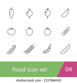 Supermarket vegetable icon set design, vector illustration