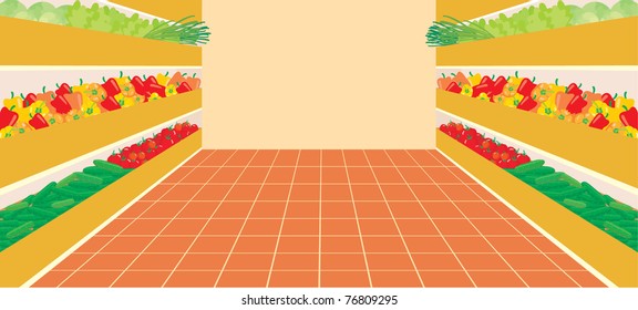 Supermarket. A vegetable number. vector. no gradient