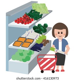 Supermarket vegetables