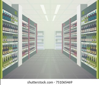 Supermarket wine aisle