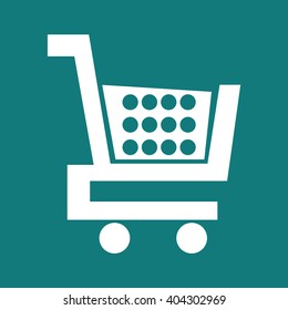 Supermarkets Cart Icon Vector