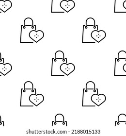 supermarkets icon pattern. Seamless supermarkets pattern on white background.