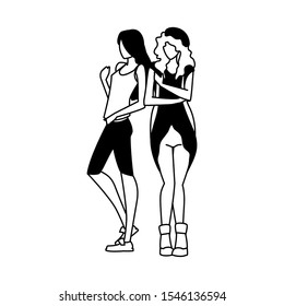 Supermodels avatar women design, Model fashion person young female and sexy theme Vector illustration