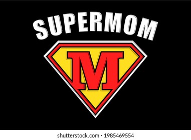 supermom t shirt design graphic vector 