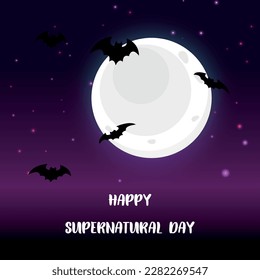 supernatural day. Design suitable for greeting card poster and banner