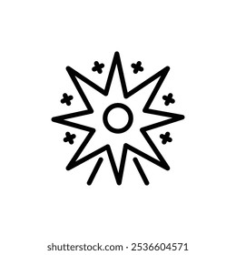 supernova icon line style vector