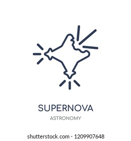 Supernova icon. Supernova linear symbol design from Astronomy collection.
