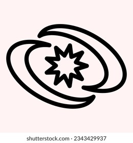 Supernova star line icon. Space birth, cosmos collapse. Astronomy vector design concept, outline style pictogram on white use for and app. Eps 10.