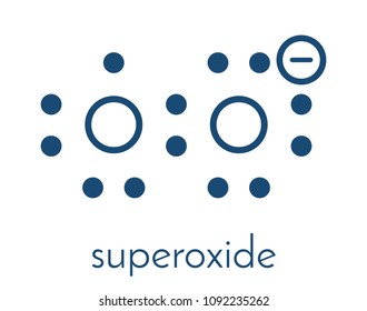 Superoxide free radical. Skeletal formula.