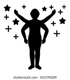 
Superpower glyph icon , strength
