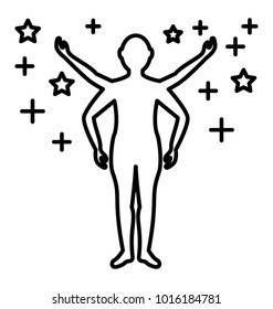 
Superpower Line icon, strength
