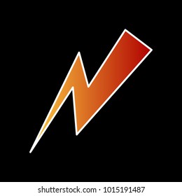 Superpower symbol. Lightning. Charging power. Icon vector eps10 for industrial.
