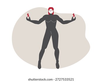 Superpoderes emergiendo las manos