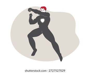 Superpowers that exist in heroes, superhuman cartoon vector illustration.