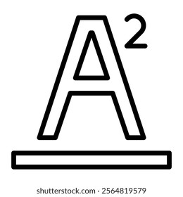 Superscript Vector Line Icon Design