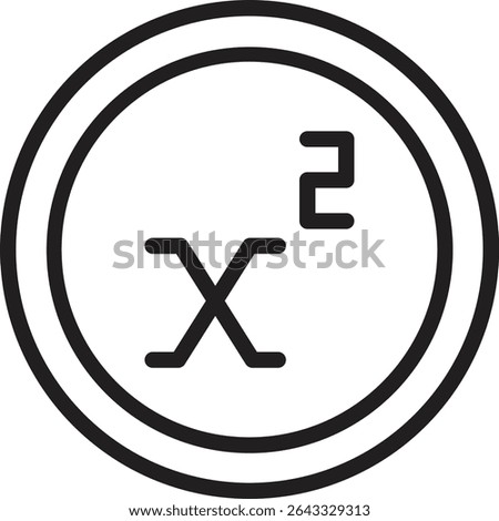 Superscript Vector Line Icon Design