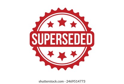 Superseded Stamp. Red Superseded Rubber grunge Stamp