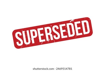 Superseded Stamp. Red Superseded Rubber grunge Stamp