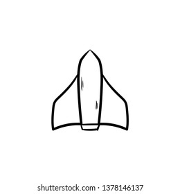 Supersonic airplane doodle vector 