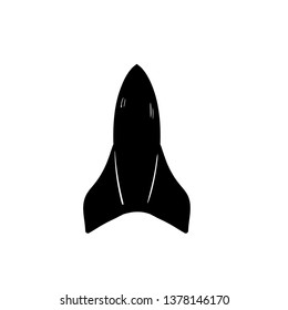 Supersonic airplane doodle vector 