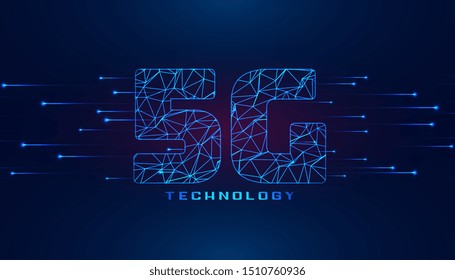superspeed 5G fifth generation wireless technology background