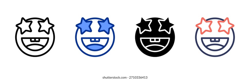 Superstar icon set multiple style collection