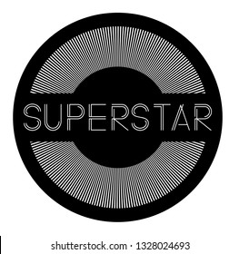 superstar label on white background
