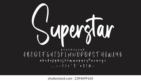 superstar Script font Best Alphabet Alphabet Brush Script Logotype Font lettering handwritten