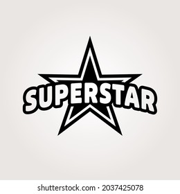 Superstar sign or symbol illustration. Vector