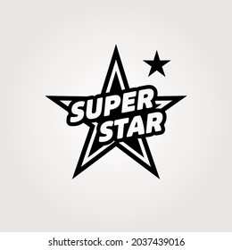 Premium Vector  Golden super star text logo sign symbol super star