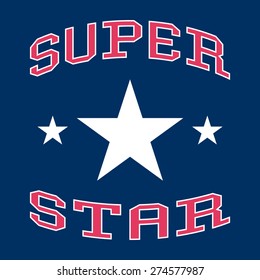 Superstar typography, t-shirt graphics, vectors