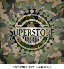 Superstore camouflaged emblem