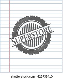 Superstore draw with pencil effect