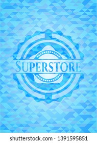 Superstore light blue mosaic emblem