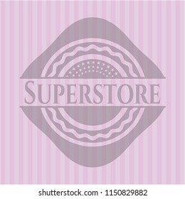 Superstore pink emblem. Vintage.
