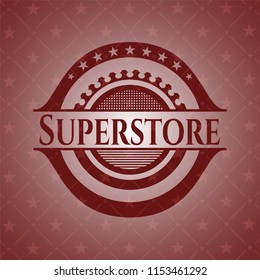 Superstore red icon or emblem