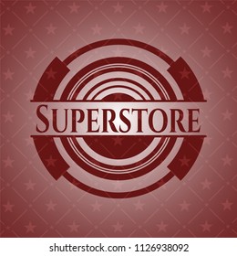Superstore retro style red emblem
