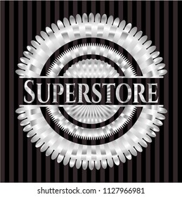 Superstore silvery shiny emblem