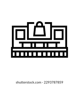 superstore store line icon vector. superstore store sign. isolated contour symbol black illustration