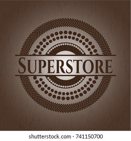 Superstore wood emblem. Retro