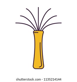 Supertree cartoon icon. Singapore symbol isolated on white background. Singapore garden tree object culture and traditions, element for web and travel design.